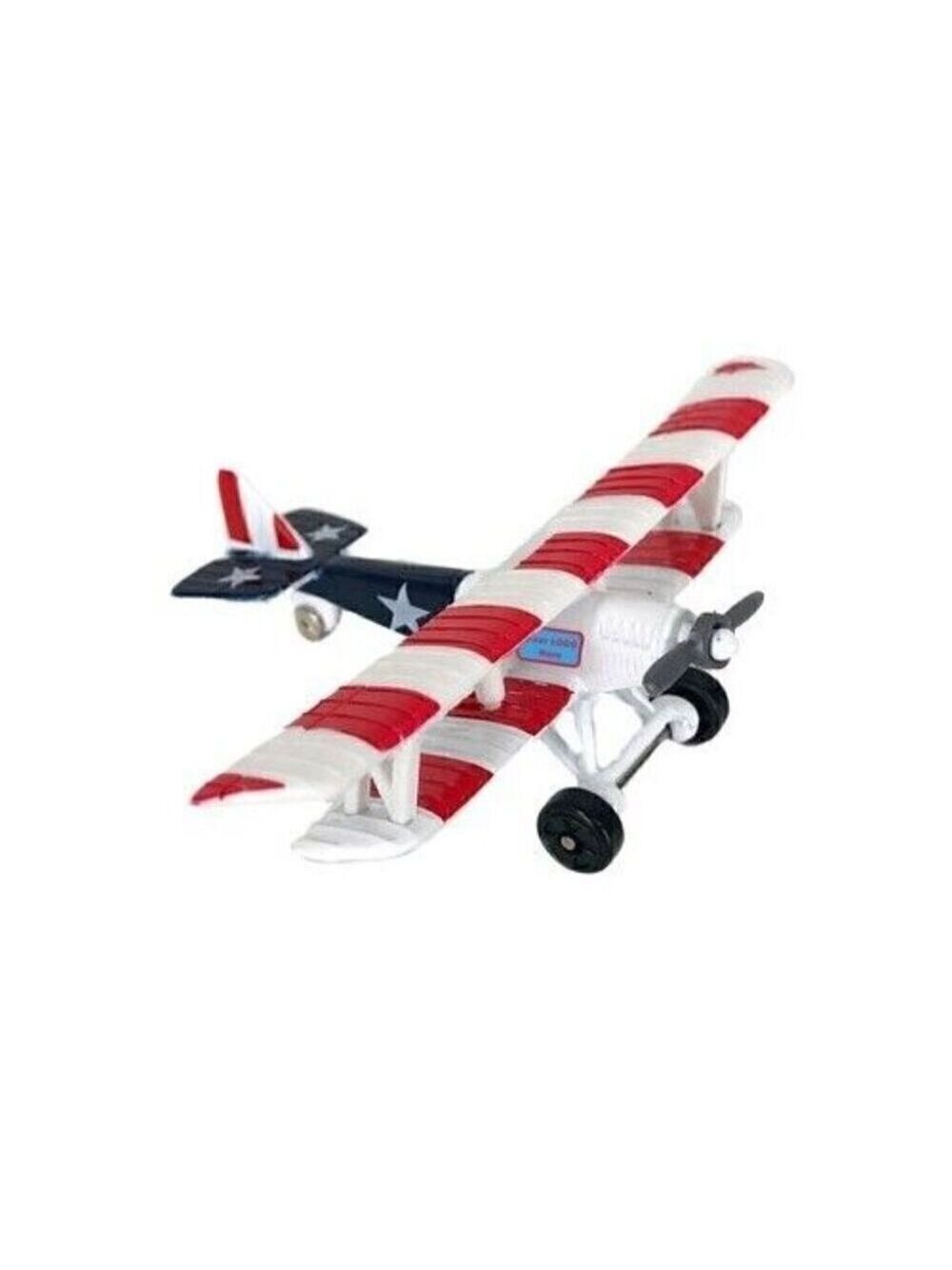 Hot Wings Curtiss Jenny Old Glory With Connectable Runway Die Cast - 11101
